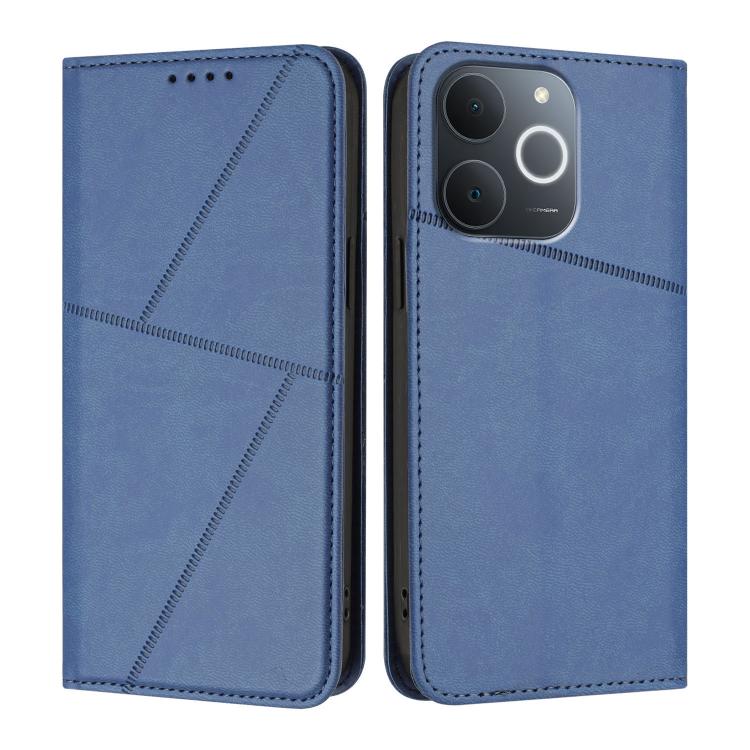 

For Realme C71 India Strong Magnetic Frosted Flip Leather Phone Case(Royal Blue)
