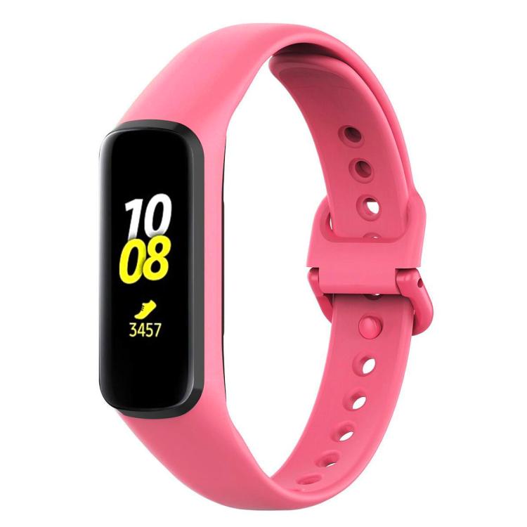 

For Samsung Galaxy Fit2 R220 xDfind Solid Color Silicone Watch Band(Pink)