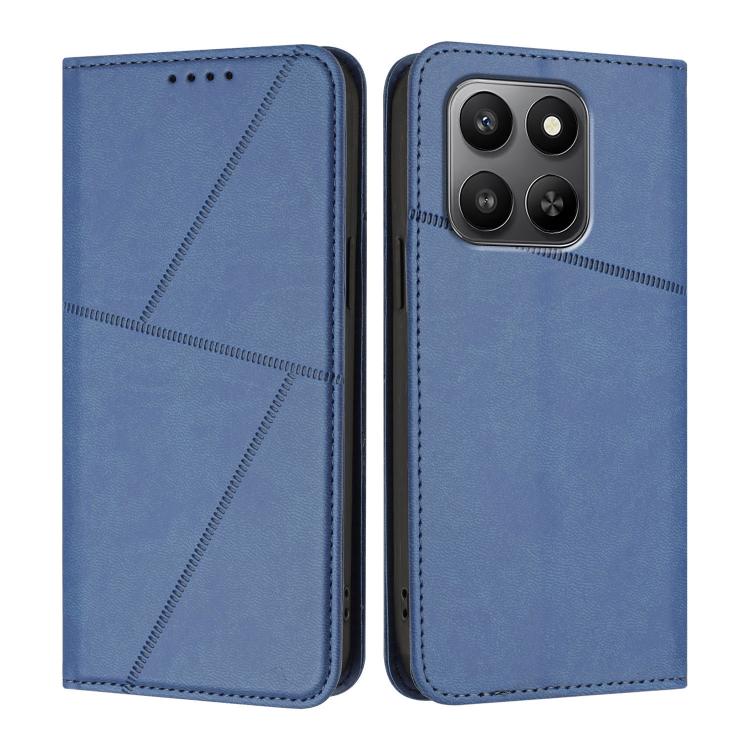 

For Honor 400 Smart / X7d 4G / Play 10T 5G Strong Magnetic Frosted Flip Leather Phone Case(Royal Blue)