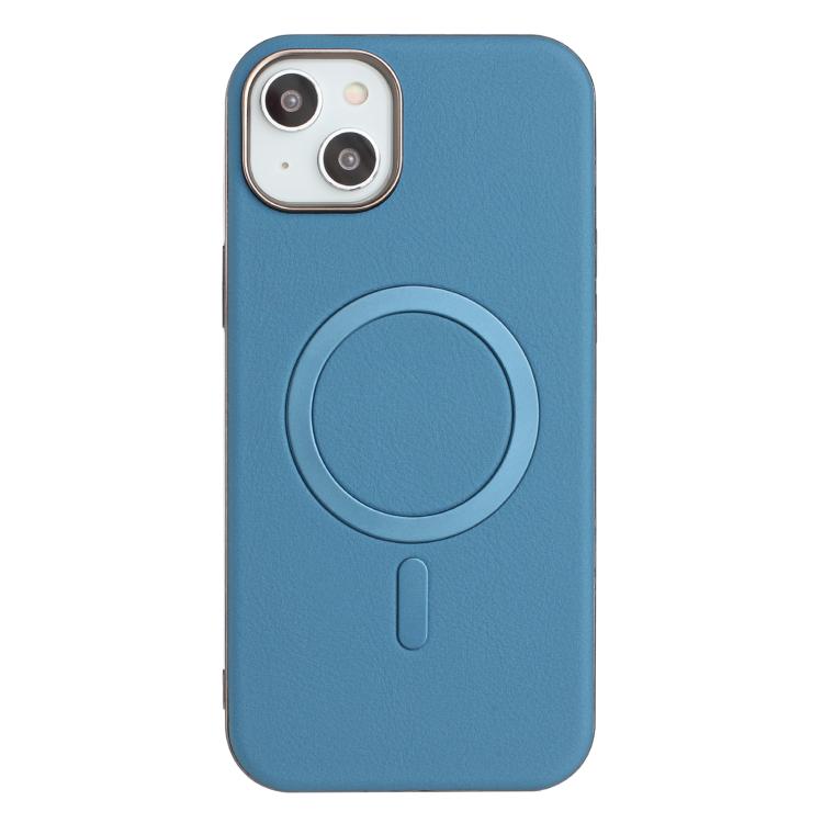 

For iPhone 15 Solid Color Plating MagSafe Full Coverage Phone Case(Baby Blue)