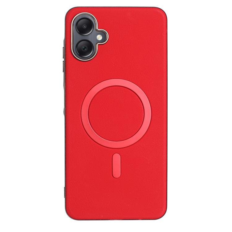 

For Samsung Galaxy A06 Solid Color Plating MagSafe Full Coverage Phone Case(Red)