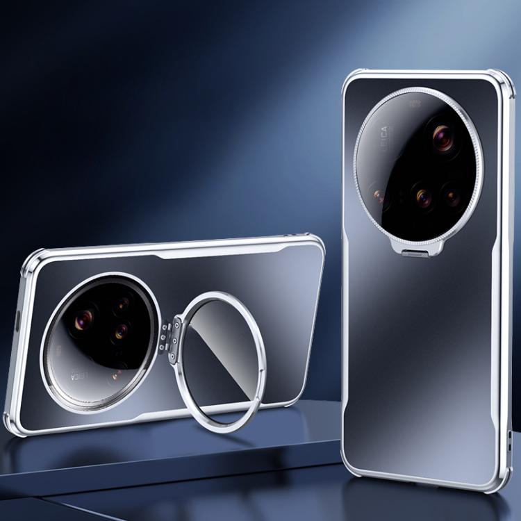 

For Xiaomi 15 Ultra Four-corner Airbag Metal Lens Holder TPU Phone Case(Black)