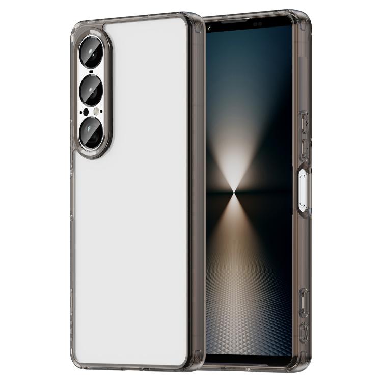 

For Sony Xperia 1 VII PC Hybrid TPU Airbag Shockproof Phone Case(Transparent Black)