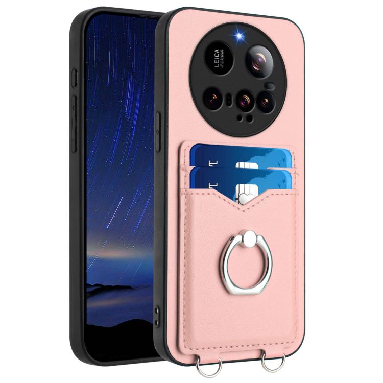 

For Xiaomi 15 Ultra R20 Ring Card Holder Phone Case(Pink)