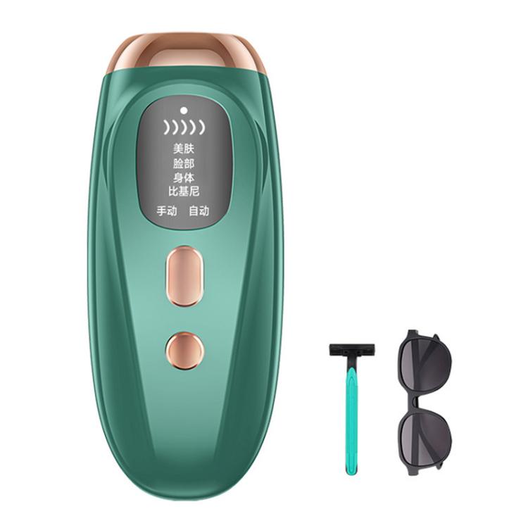 

FY-B502 Portable Laser Hair Removal Device Photon Electric IPL Intense Pulse Hair Remover, EU Plug(Dark Green)