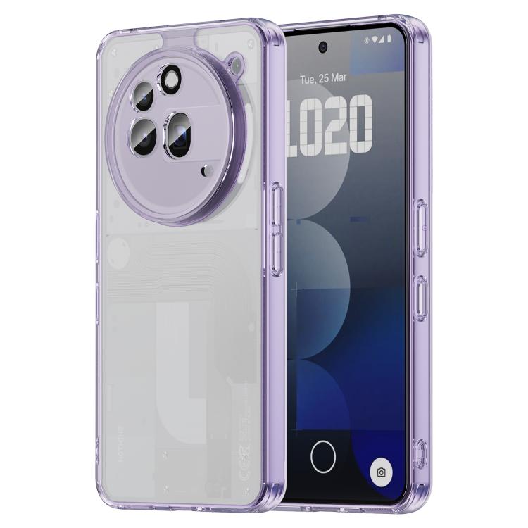 

For Nothing Phone 3a Pro PC Hybrid TPU Airbag Shockproof Phone Case(Transparent Purple)