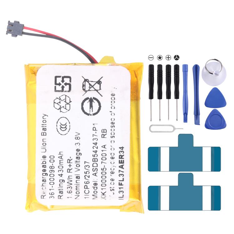 For Garmin Fenix 5X 5s Plus 361-00098-00 500mAh Battery Replacement - Main Image