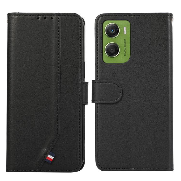 

For Motorola Moto G06 4G ABEEL Delicate Texture Splicing RFID Leather Phone Case(Black)