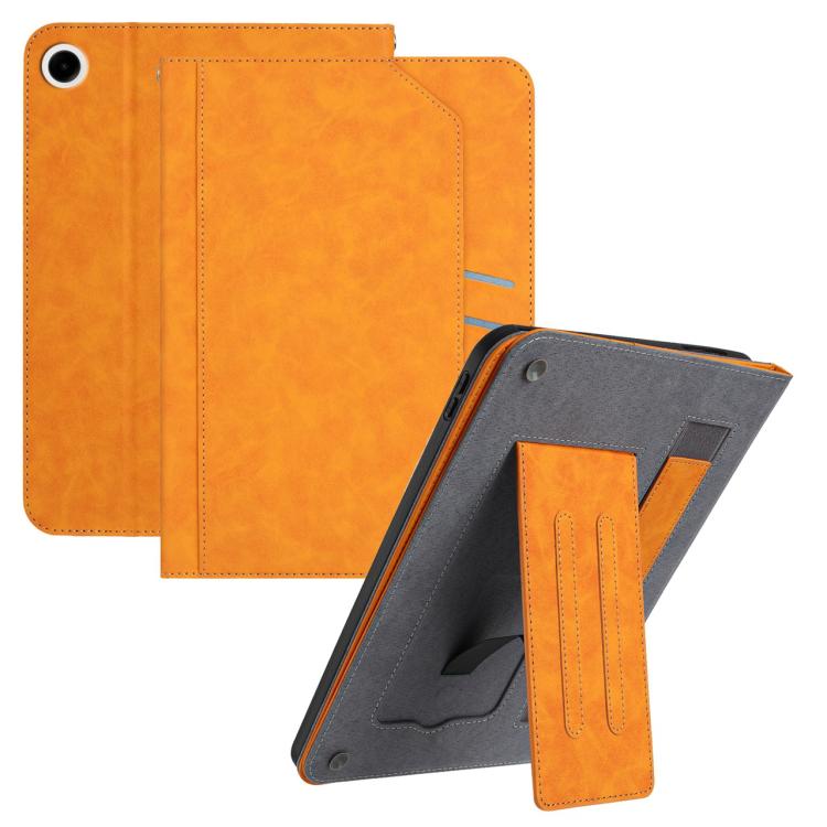 

For Samsung Galaxy Tab A9 Multifunctional Wristband Leather Tablet Case(Yellow)