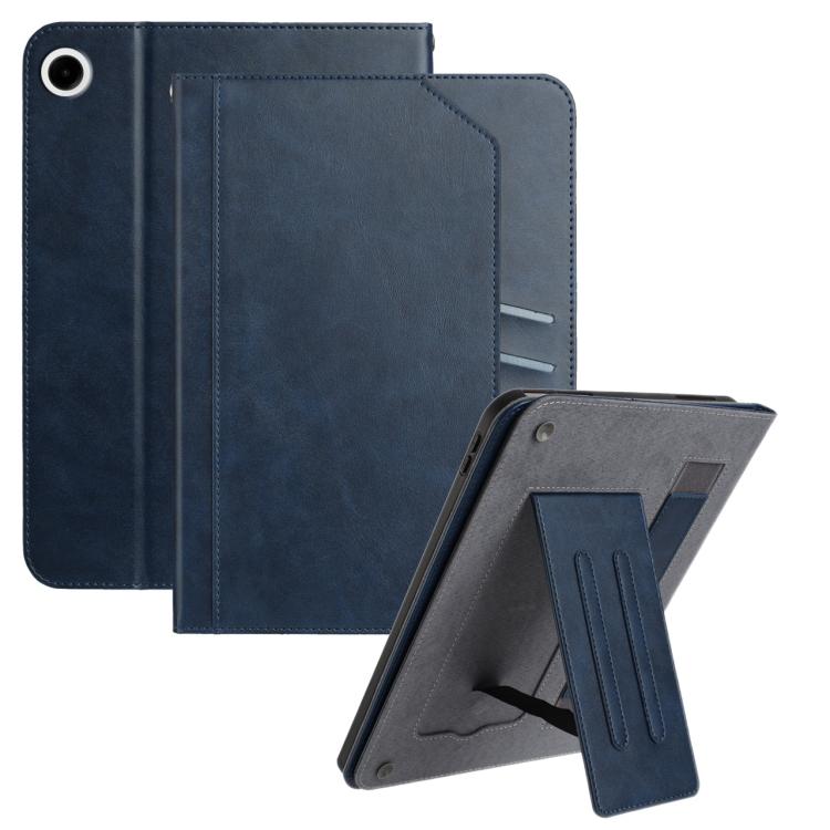 

For Samsung Galaxy Tab A11 / A9 Multifunctional Wristband Leather Tablet Case(Dark Blue)