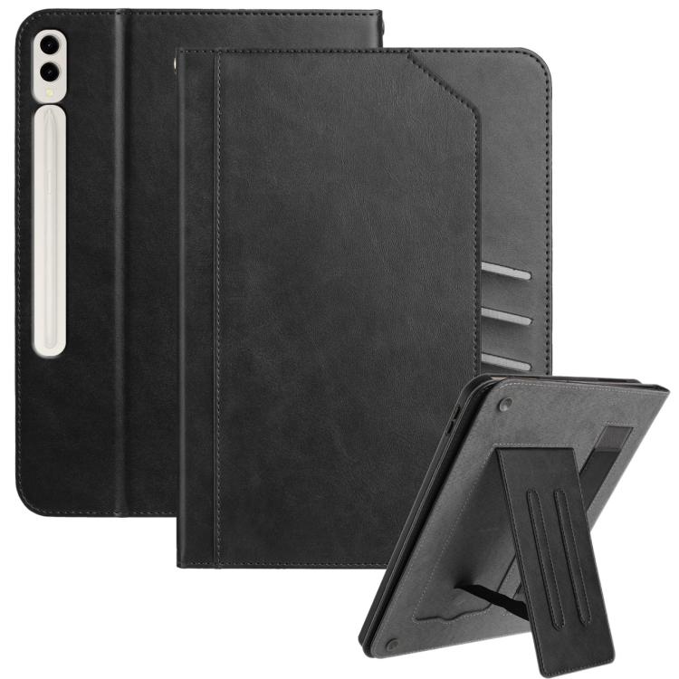 

For Samsung Galaxy Tab S10+ / S9+ Multifunctional Wristband Leather Tablet Case(Black)