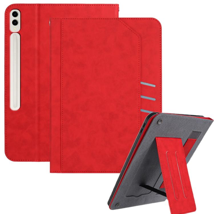 

For Samsung Galaxy Tab S10+ / S9+ Multifunctional Wristband Leather Tablet Case(Red)