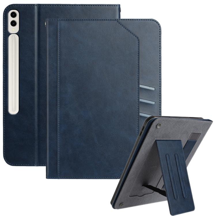 

For Samsung Galaxy Tab S10+ / S9+ Multifunctional Wristband Leather Tablet Case(Dark Blue)
