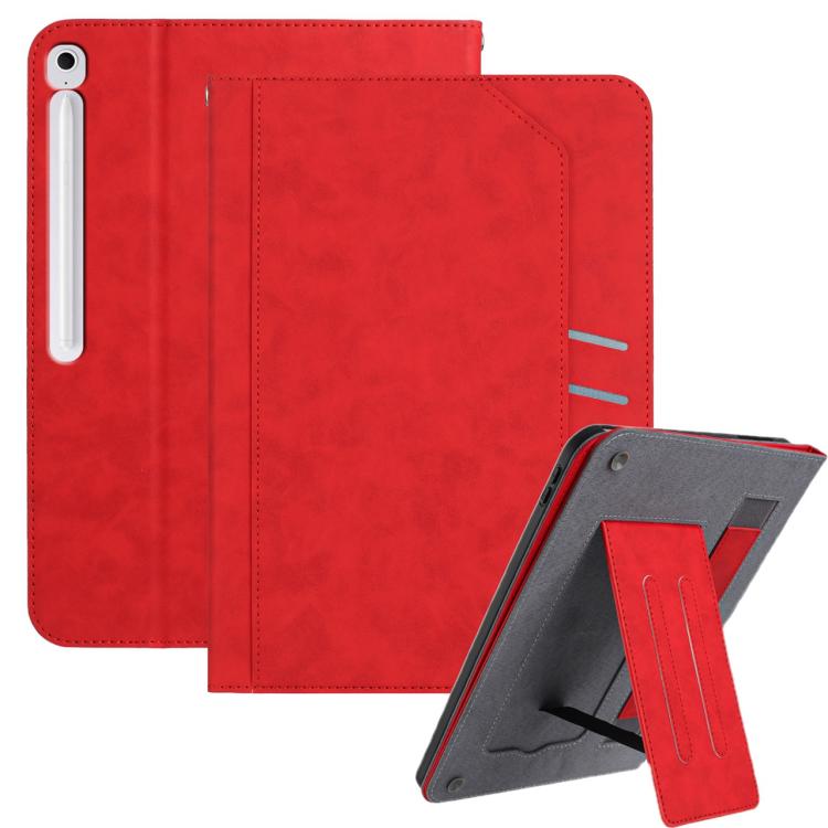 

For Samsung Galaxy Tab S10 FE+ Multifunctional Wristband Leather Tablet Case(Red)