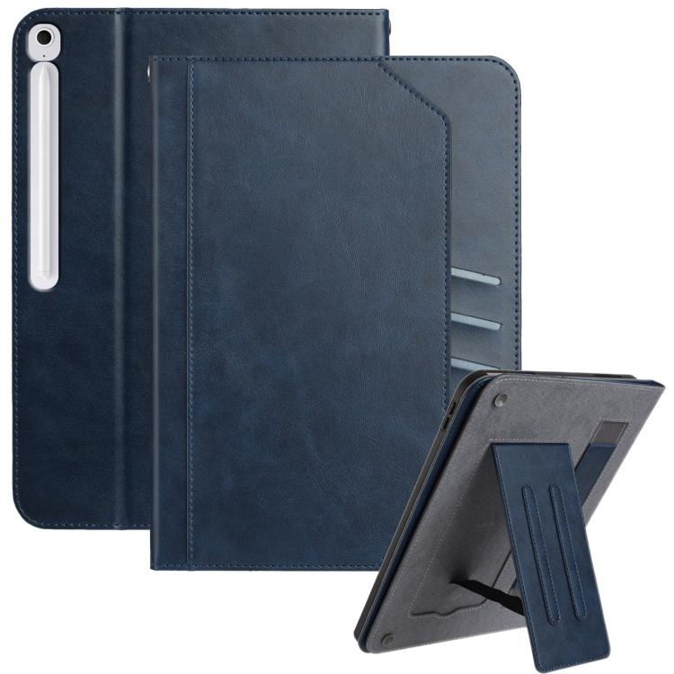 

For Samsung Galaxy Tab S10 FE+ Multifunctional Wristband Leather Tablet Case(Dark Blue)