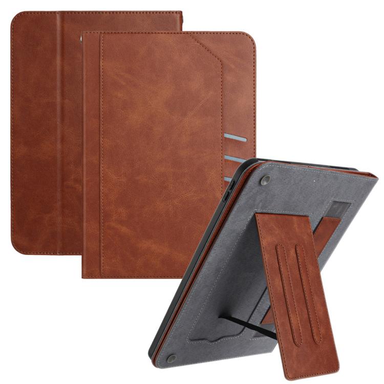 

For Samsung Galaxy Tab Active5 2024 Multifunctional Wristband Leather Tablet Case(Brown)