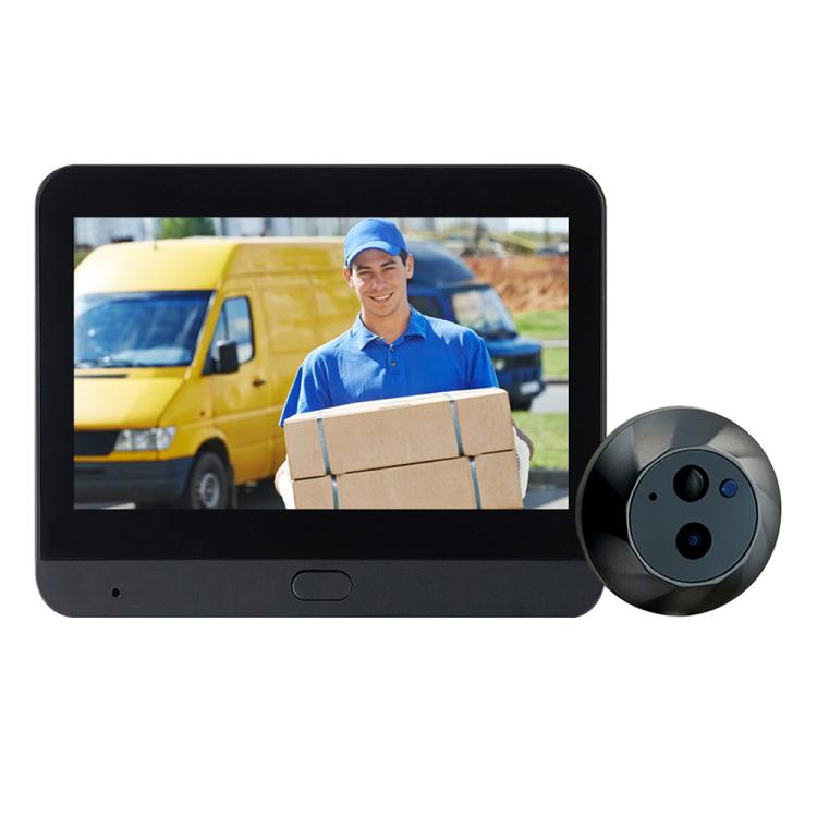

ESCAM C88 4.3 inch 1080P PIR Digital Door Viewer WiFi Video Doorbell Support Night Vision, Two-way Audio(Black)
