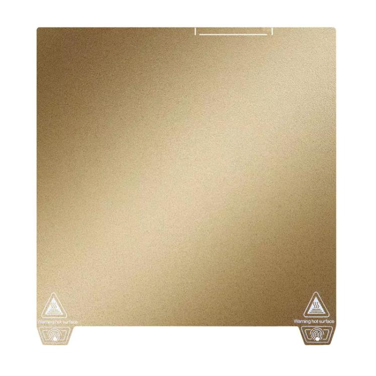 

3D Printer Build Plate Spring Steel Sheet For Creality K2 Plus, Style:Gold / Single-sided PEI Coating