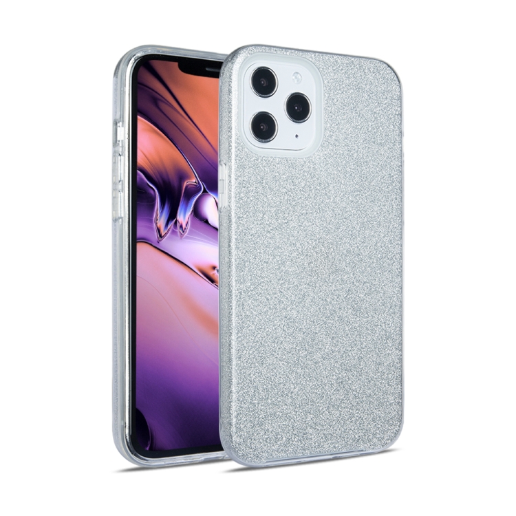 

For iPhone 12 / 12 Pro TPU Glitter All-inclusive Shockproof Protective Case(Silver)