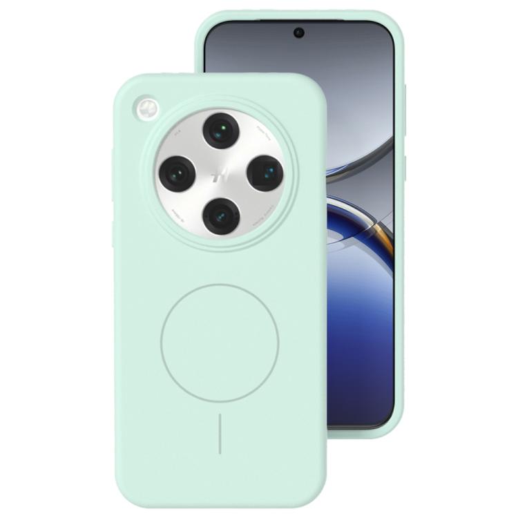 

For OPPO Find X8 Pro Liquid Silicone Thin Circle MagSafe Phone Case(Mint Green)