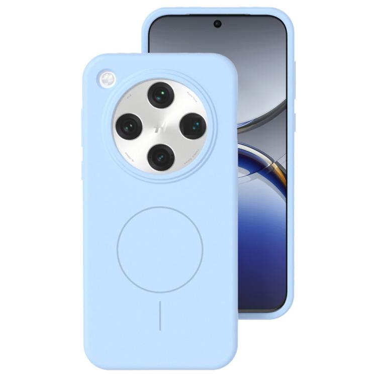 

For OPPO Find X8 Pro Liquid Silicone Thin Circle MagSafe Phone Case(Sky Blue)