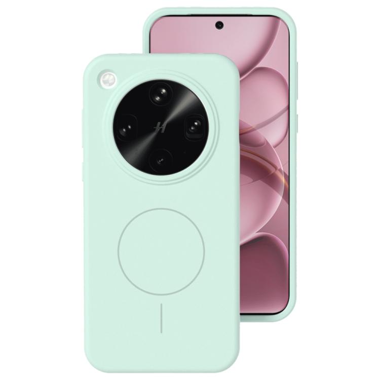 

For OPPO Find X8 Ultra Liquid Silicone Thin Circle MagSafe Phone Case(Mint Green)