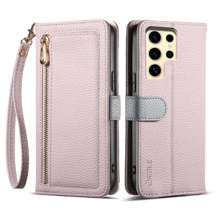 

For Samsung Galaxy S23 Ultra 5G ESEBLE E11 Colorful Litchi Pattern Zipper Wallet Leather Phone Case(Light Purple)