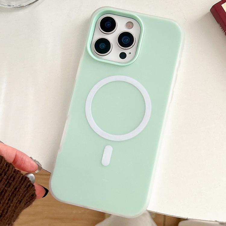 

For iPhone 16 Pro Skin Feel MagSafe Magnetic PC Hybrid TPU Phone Case(Light Cyan)