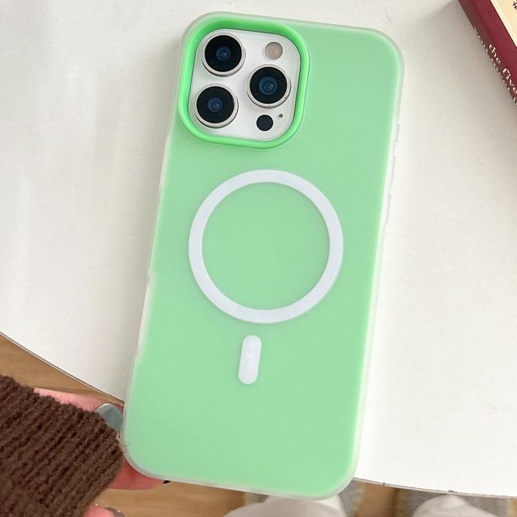 

For iPhone 16 Pro Skin Feel MagSafe Magnetic PC Hybrid TPU Phone Case(Green)
