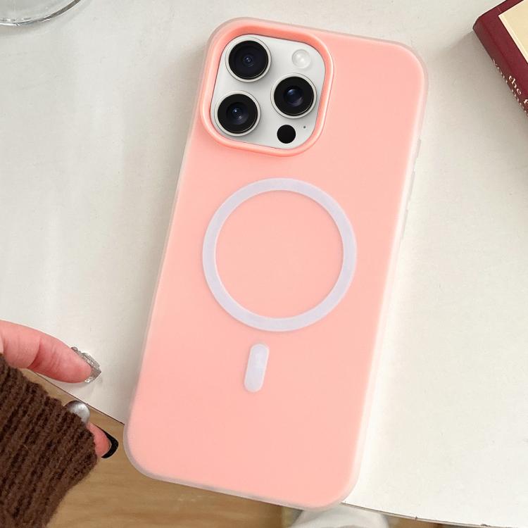 

For iPhone 15 Pro Max Skin Feel MagSafe Magnetic PC Hybrid TPU Phone Case(Pink)