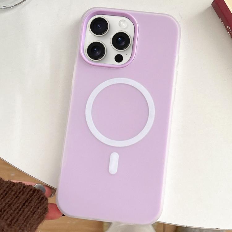 

For iPhone 15 Pro Skin Feel MagSafe Magnetic PC Hybrid TPU Phone Case(Purple)
