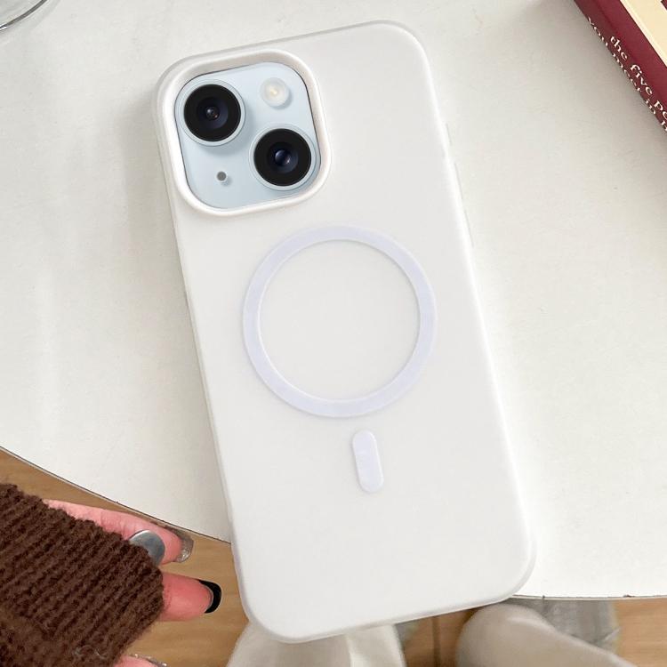 

For iPhone 15 Skin Feel MagSafe Magnetic PC Hybrid TPU Phone Case(White)