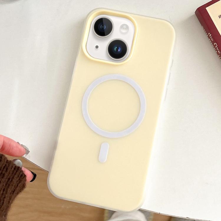 

For iPhone 13 Skin Feel MagSafe Magnetic PC Hybrid TPU Phone Case(Yellow)