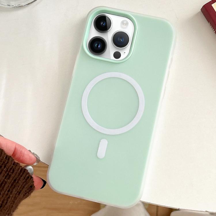 

For iPhone 12 Pro Max Skin Feel MagSafe Magnetic PC Hybrid TPU Phone Case(Light Cyan)