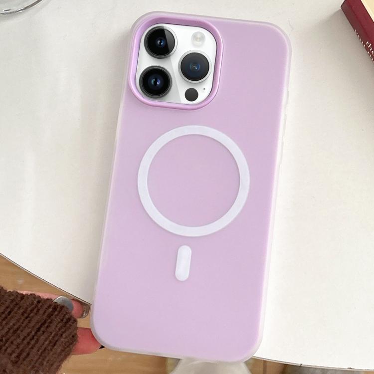 

For iPhone 12 Pro Max Skin Feel MagSafe Magnetic PC Hybrid TPU Phone Case(Purple)