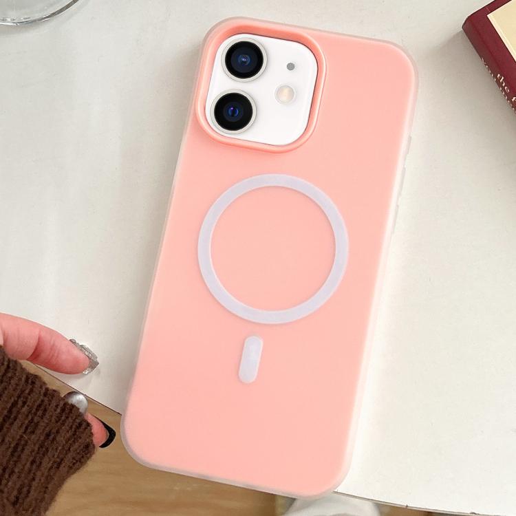 

For iPhone 11 Skin Feel MagSafe Magnetic PC Hybrid TPU Phone Case(Pink)