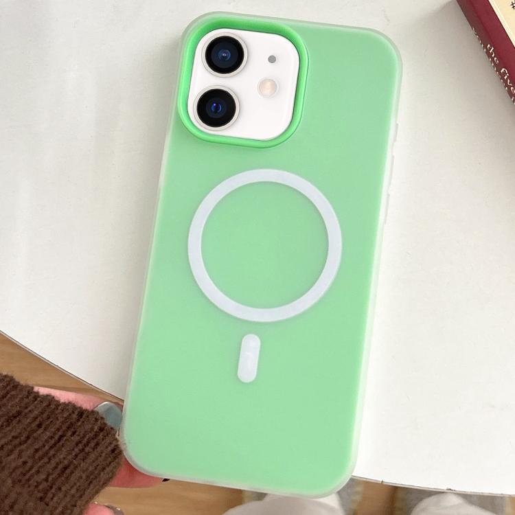 

For iPhone 11 Skin Feel MagSafe Magnetic PC Hybrid TPU Phone Case(Green)