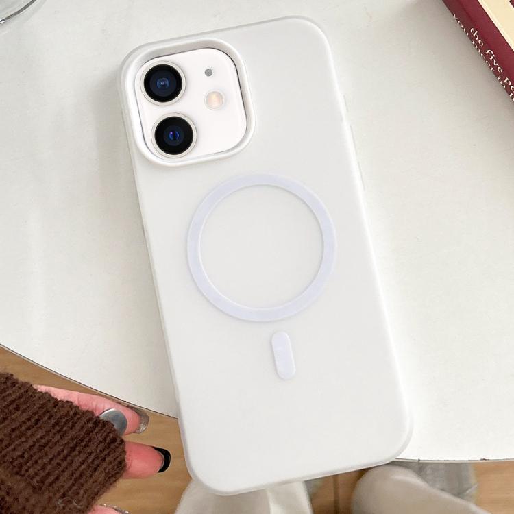 

For iPhone 11 Skin Feel MagSafe Magnetic PC Hybrid TPU Phone Case(White)