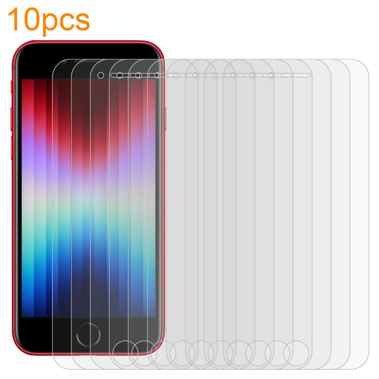 

For iPhone SE 2022 / SE 2020 10pcs xDfind 9H 2.5D High Aluminum Tempered Glass Film