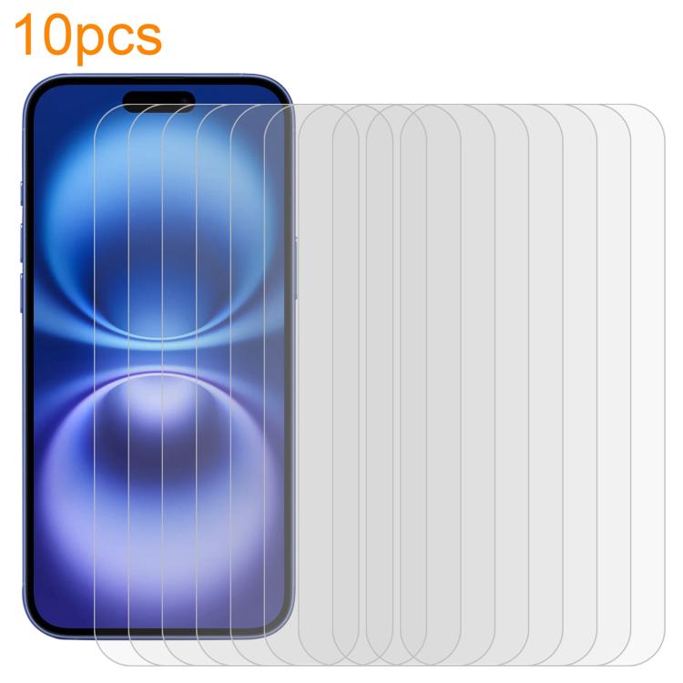 

For iPhone 16 10pcs xDfind 0.26mm 9H 2.5D Middle Aluminum Tempered Glass Film