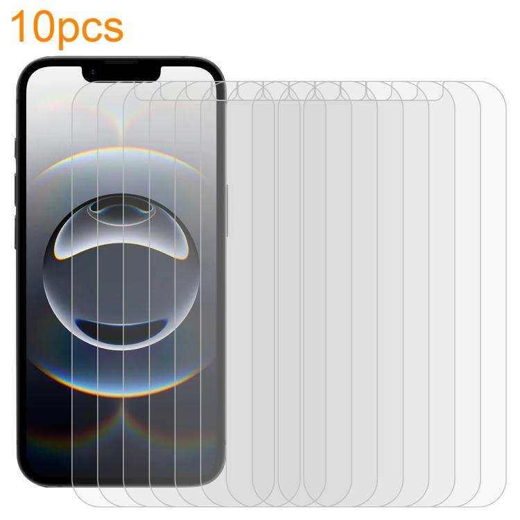 

For iPhone 16e / 13 / 13 Pro 10pcs xDfind 0.26mm 9H 2.5D Middle Aluminum Tempered Glass Film