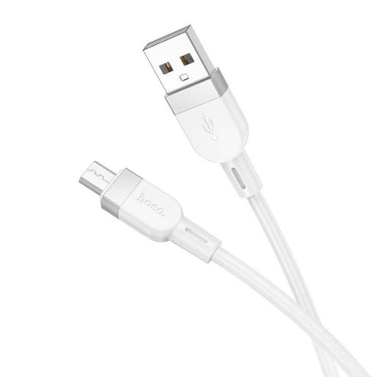 

hoco X109 Energy 1m Silicone Fast Charging Data Cable, Interface:USB to Micro(White)