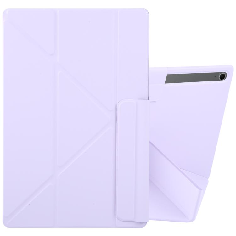 

For Samsung Galaxy Tab S8 / S7 Fixed Buckle Magnetic Deformation Leather Tablet Case(Purple)