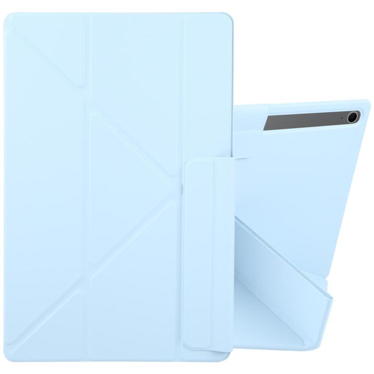 

For Samsung Galaxy Tab S11 Fixed Buckle Magnetic Deformation Leather Tablet Case(Ice Blue)