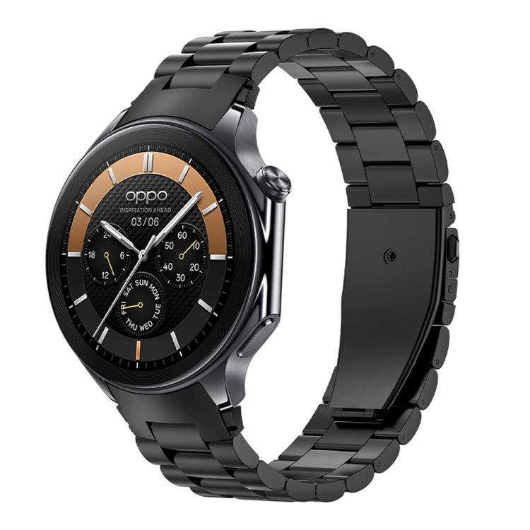 

For OPPO Watch X2 / X xDfind Three Beads Quick Release Metal Watch Band(Black)
