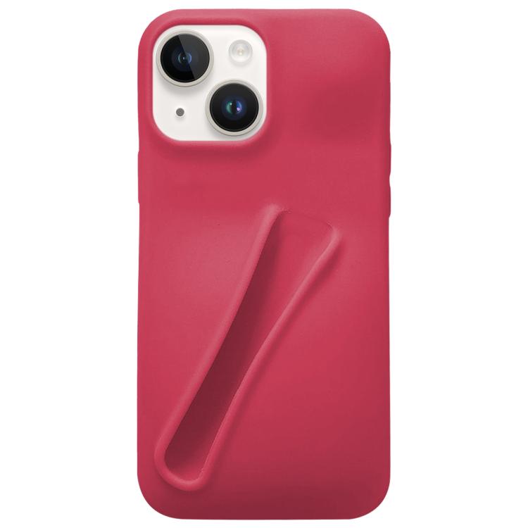 

For iPhone 14 Plus Lipstick Silicone 3D Phone Case(Red)