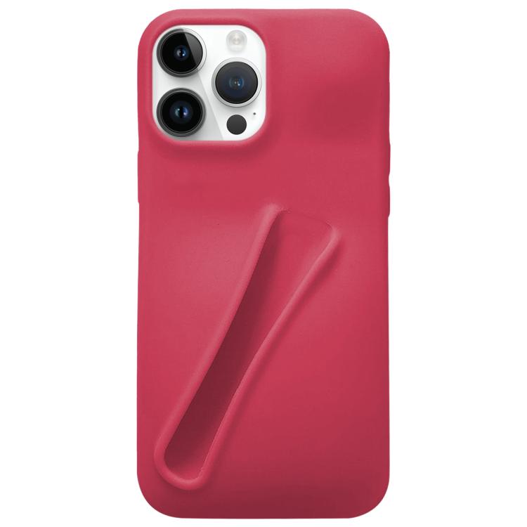 

For iPhone 13 Pro Max Lipstick Silicone 3D Phone Case(Red)