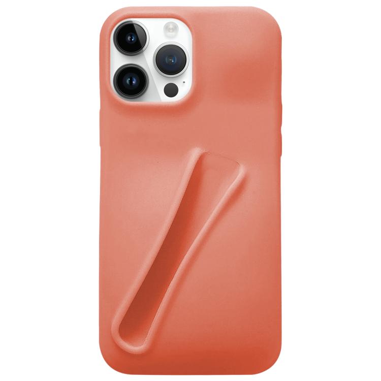 

For iPhone 13 Pro Lipstick Silicone 3D Phone Case(Orange)
