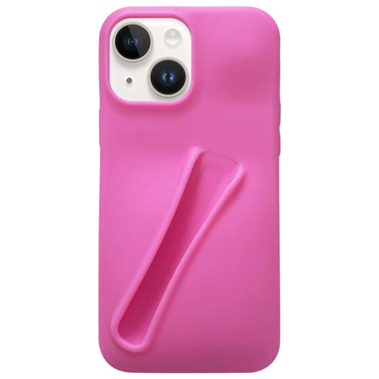

For iPhone 13 Lipstick Silicone 3D Phone Case(Pink)