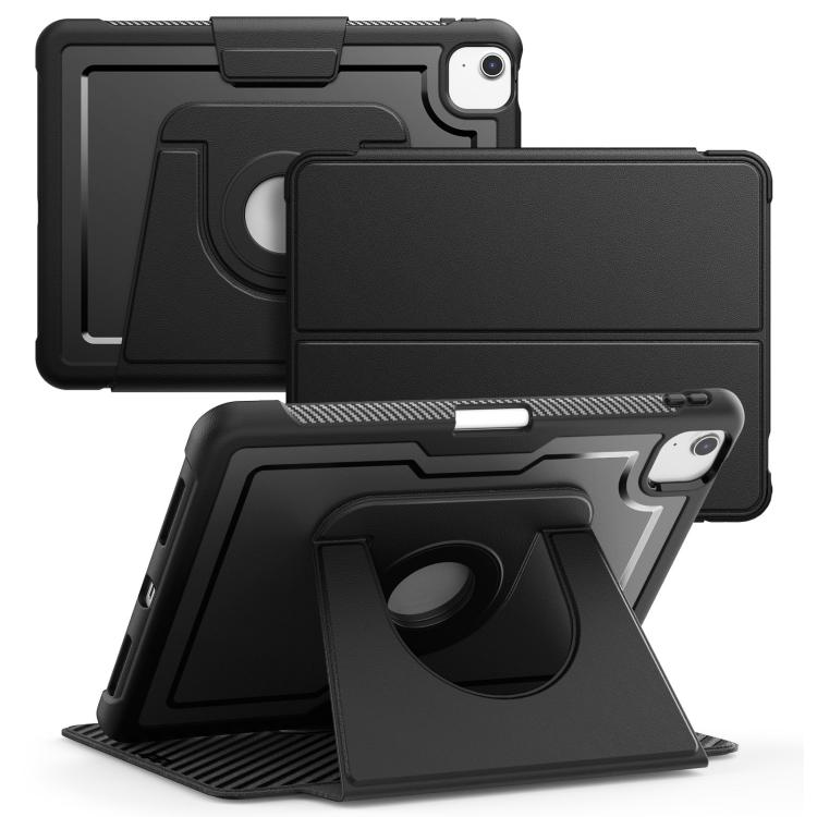 

For iPad Air 11 2025 / 2024 Honeycomb Magnetic Rotation Holder Leather Smart Tablet Case(Black)